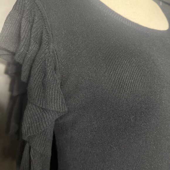 Max Studio Ruffle Sleeve Sweater + Turtleneck + Zebra Scarf Bundle M - Picture 5 of 13